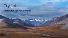  Presentation with tundra - PPT theme having tundra-landscapes-above-arctic-circle background and a light blue colored foreground