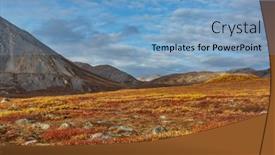  Presentation with tundra - PPT theme enhanced with tundra-landscapes-above-arctic-circle background and a light blue colored foreground