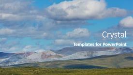  Presentation with tundra - PPT theme consisting of tundra-landscapes-above-arctic-circle background and a teal colored foreground