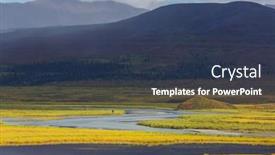  Presentation with tundra - Presentation design enhanced with tundra-landscapes-above-arctic-circle background and a tawny brown colored foreground