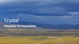  Presentation with tundra - Presentation design having tundra-landscapes-above-arctic-circle background and a ocean colored foreground