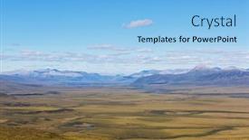  Presentation with tundra - Presentation featuring tundra-landscapes-above-arctic-circle background and a light blue colored foreground