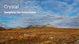  Presentation with tundra - Theme enhanced with tundra-landscapes-above-arctic-circle background and a teal colored foreground