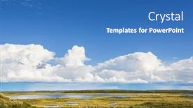  Presentation with tundra - Presentation design enhanced with tundra-landscapes-above-arctic-circle background and a teal colored foreground