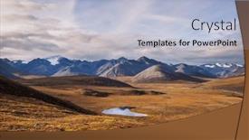  Presentation with tundra - Presentation design featuring tundra-landscapes-above-arctic-circle background and a light blue colored foreground