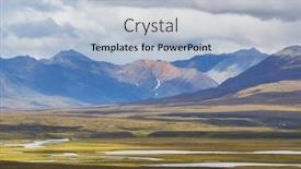  Presentation with tundra - Presentation theme with tundra-landscapes-above-arctic-circle background and a light blue colored foreground