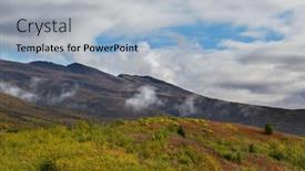  Presentation with beautiful landscapes - Presentation featuring tundra-landscapes-above-arctic-circle background and a  colored foreground