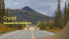  Presentation with beautiful landscapes - Presentation theme enhanced with tundra-landscapes-above-arctic-circle background and a tawny brown colored foreground