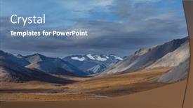  Presentation with tundra - Presentation theme featuring tundra-landscapes-above-arctic-circle and a teal colored foreground