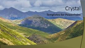  Presentation with tundra - Beautiful slides featuring tundra landscapes above arctic circle backdrop and a light blue colored foreground