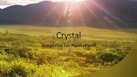  Presentation with tundra - Theme enhanced with tundra landscapes above arctic circle background and a gold colored foreground