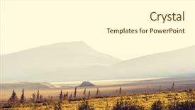  Presentation with tundra - Audience pleasing slide deck consisting of tundra landscapes above arctic circle backdrop and a white colored foreground