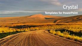  Presentation with tundra - Amazing slide deck having tundra landscapes above arctic circle backdrop and a gray colored foreground