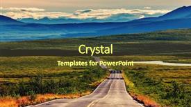  Presentation with tundra - Slides having tundra landscapes above arctic circle background and a  colored foreground