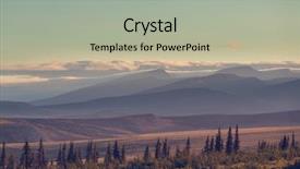  Presentation with tundra - Colorful PPT theme enhanced with tundra landscapes above arctic circle backdrop and a  colored foreground