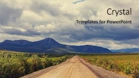  Presentation with tundra - Audience pleasing slide set consisting of tundra landscapes above arctic circle backdrop and a soft green colored foreground