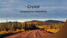  Presentation with tundra - Colorful presentation design enhanced with tundra landscapes above arctic circle backdrop and a teal colored foreground