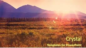  Presentation with tundra - Beautiful slide deck featuring tundra landscapes above arctic circle backdrop and a tawny brown colored foreground