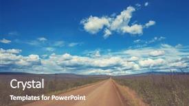  Presentation with tundra - Cool new PPT theme with tundra landscapes above arctic circle backdrop and a coral colored foreground