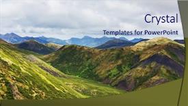  Presentation with tundra - Amazing PPT layouts having tundra landscapes above arctic circle backdrop and a sky blue colored foreground