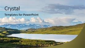  Presentation with tundra - PPT layouts enhanced with tundra landscapes above arctic circle background and a light blue colored foreground