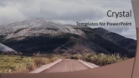  Presentation with circle callouts - Beautiful slides featuring tundra landscapes above arctic circle backdrop and a light gray colored foreground