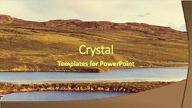  Presentation with tundra - Colorful PPT theme enhanced with tundra landscapes above arctic circle backdrop and a tawny brown colored foreground