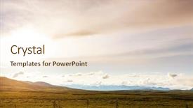  Presentation with tundra - PPT theme with tundra landscapes above arctic circle background and a cream colored foreground