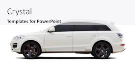  Presentation with suv - Theme consisting of tuned-luxury-suv-isolated background and a white colored foreground