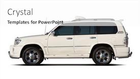  Presentation with suv - Slides consisting of tuned-luxury-suv-isolated background and a white colored foreground