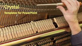  Presentation with process - Theme consisting of tunes - piano tuning process background and a tawny brown colored foreground