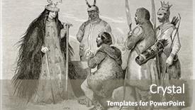  Presentation with old people - Slide deck enhanced with tunguska - tungusic sorceress and other people background and a gray colored foreground