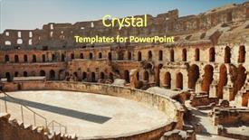  Presentation with amphitheater - Cool new presentation theme with ellipse - amphitheater in el jem tunisia backdrop and a tawny brown colored foreground