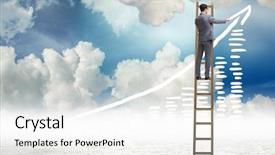  Presentation with drawing boxing - Audience pleasing theme consisting of drawing charts in the sky backdrop and a sky blue colored foreground