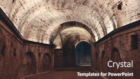  Presentation with gold mine tunnel gold mining - Cool new presentation theme with tunnel-and-barricade-in-lucca backdrop and a tawny brown colored foreground