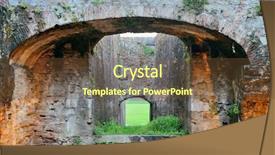  Presentation with underground mining gold mine tunnel - PPT layouts enhanced with tunnel and barricade in lucca background and a tawny brown colored foreground