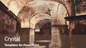  Presentation with tunnel - Slides with tunnel and barricade in lucca background and a tawny brown colored foreground