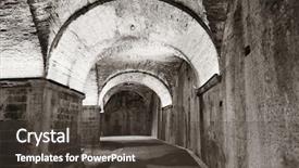  Presentation with independence italy - PPT theme enhanced with tunnel and barricade in lucca background and a dark gray colored foreground