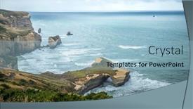  Presentation with south beach - Audience pleasing PPT layouts consisting of tunnel beach view dunedin south island new zealand backdrop and a light blue colored foreground