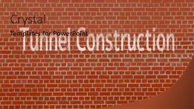  Presentation with tunnel - Presentation design with tunnel-construction-creating-underground-passageways background and a  colored foreground