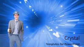  Presentation with composite panels cladding of buildings - Cool new slide set with tunnel construction engineering - composite image of smiling attractive backdrop and a light blue colored foreground