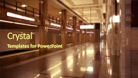  Presentation with station - Presentation design consisting of tunnel construction engineering - modern underground station background and a  colored foreground