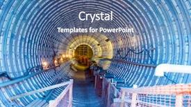  Presentation with mining engineering - Slides enhanced with tunnel construction for mining modern background and a ocean colored foreground