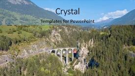  Presentation with engineering - Beautiful theme featuring tunnel engineering - famous landwasser viaduct nearby filisur backdrop and a light blue colored foreground