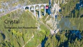  Presentation with e mc2 einstein s famous - PPT layouts with tunnel engineering - famous landwasser viaduct nearby filisur background and a mint green colored foreground