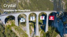 Presentation with engineering - Colorful slide deck enhanced with tunnel engineering - famous landwasser viaduct nearby filisur backdrop and a tawny brown colored foreground