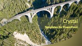  Presentation with train - Theme consisting of tunnel engineering - famous wiesener viaduct background and a tawny brown colored foreground