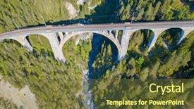  Presentation with automotive industry manufacture line - PPT layouts enhanced with tunnel engineering - famous wiesener viaduct background and a tawny brown colored foreground