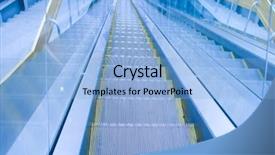  Presentation with steps - Presentation theme featuring tunnel free - gray steps of escalator background and a  colored foreground