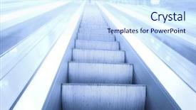  Presentation with maglev train high speed way - Slides having tunnel free - high-speed moving escalator inside airport background and a sky blue colored foreground